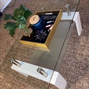 Glass coffee table